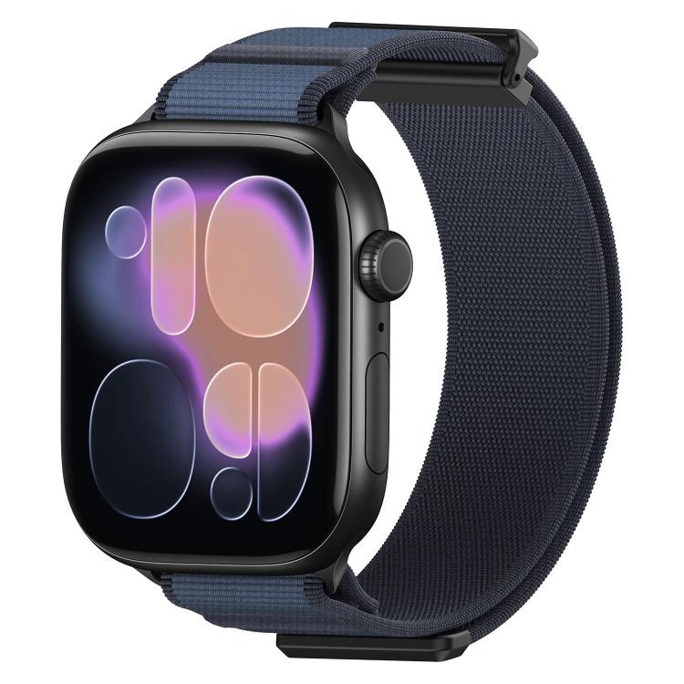 Correia de relógio em nylon com ponta metálica magnética articulada dupla, para Apple Watch 49mm / 46mm / 45mm / 44mm, para Apple Watch 42mm / 41mm / 40mm / 38mm