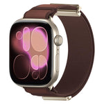 Correia de relógio em nylon com ponta metálica magnética articulada dupla, para Apple Watch 49mm / 46mm / 45mm / 44mm, para Apple Watch 42mm / 41mm / 40mm / 38mm