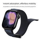Correia de relógio em nylon com ponta metálica magnética articulada dupla, para Apple Watch 49mm / 46mm / 45mm / 44mm, para Apple Watch 42mm / 41mm / 40mm / 38mm