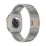 Correia de relógio magnética em titânio Iron Man, para Apple Watch 46mm / 49mm / 45mm / 44mm