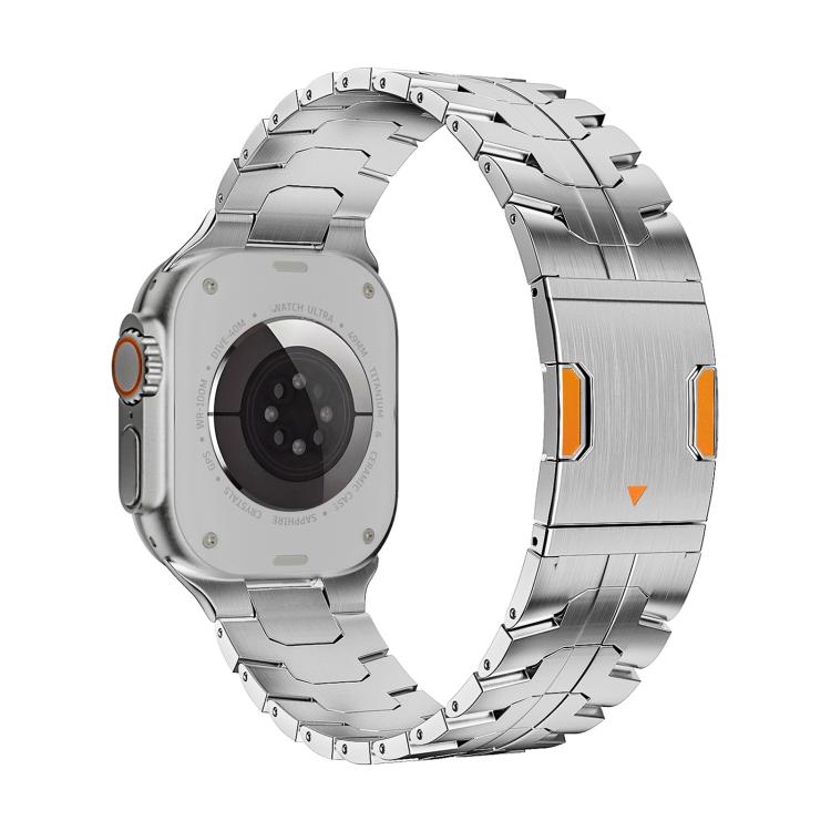 Correia de relógio magnética em titânio Iron Man, para Apple Watch 46mm / 49mm / 45mm / 44mm
