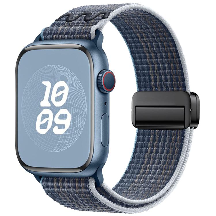 Correia de relógio de nylon com fivela magnética, para Apple Watch 46mm / 49mm / 45mm / 44mm, para Apple Watch 42mm / 41mm / 40mm / 38mm