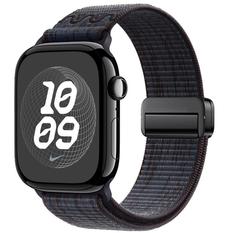 Correia de relógio de nylon com fivela magnética, para Apple Watch 46mm / 49mm / 45mm / 44mm, para Apple Watch 42mm / 41mm / 40mm / 38mm