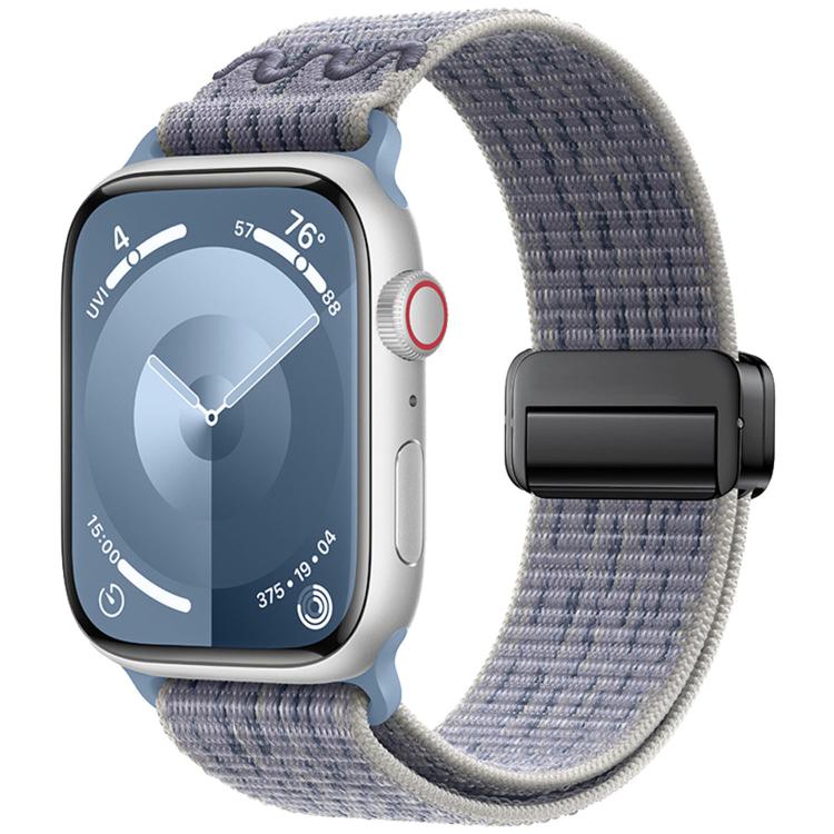 Correia de relógio de nylon com fivela magnética, para Apple Watch 46mm / 49mm / 45mm / 44mm, para Apple Watch 42mm / 41mm / 40mm / 38mm
