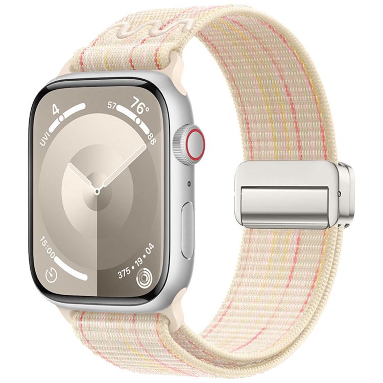 Correia de relógio de nylon com fivela magnética, para Apple Watch 46mm / 49mm / 45mm / 44mm, para Apple Watch 42mm / 41mm / 40mm / 38mm