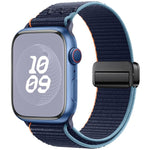 Correia de relógio de nylon com fivela magnética, para Apple Watch 46mm / 49mm / 45mm / 44mm, para Apple Watch 42mm / 41mm / 40mm / 38mm
