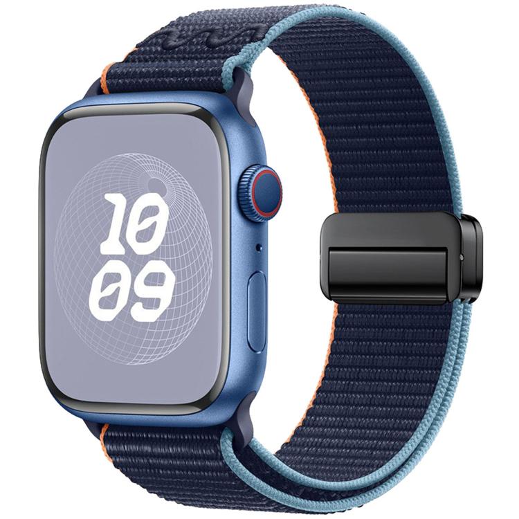 Correia de relógio de nylon com fivela magnética, para Apple Watch 46mm / 49mm / 45mm / 44mm, para Apple Watch 42mm / 41mm / 40mm / 38mm