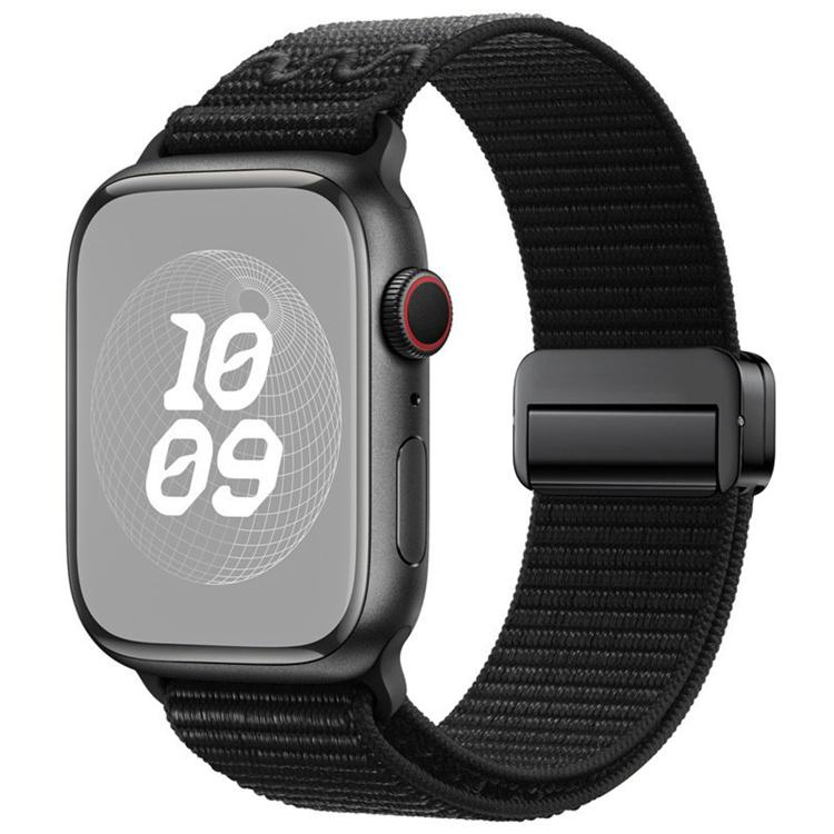 Correia de relógio de nylon com fivela magnética, para Apple Watch 46mm / 49mm / 45mm / 44mm, para Apple Watch 42mm / 41mm / 40mm / 38mm