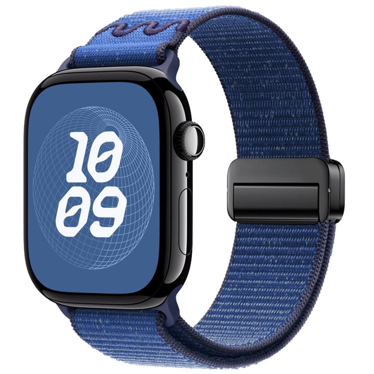 Correia de relógio de nylon com fivela magnética, para Apple Watch 46mm / 49mm / 45mm / 44mm, para Apple Watch 42mm / 41mm / 40mm / 38mm