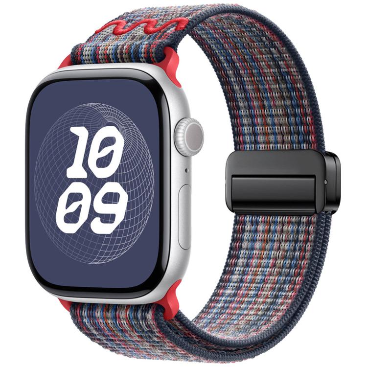 Correia de relógio de nylon com fivela magnética, para Apple Watch 46mm / 49mm / 45mm / 44mm, para Apple Watch 42mm / 41mm / 40mm / 38mm