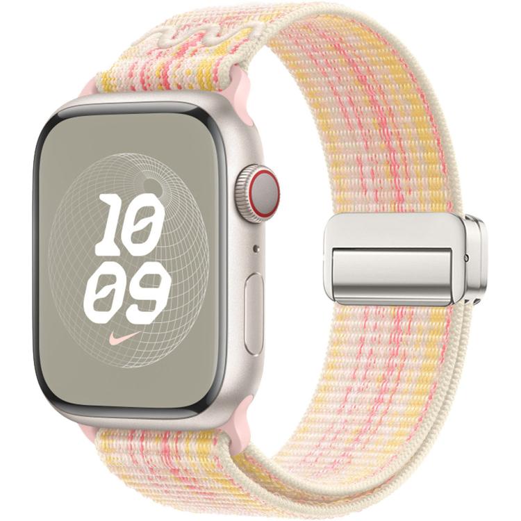 Correia de relógio de nylon com fivela magnética, para Apple Watch 46mm / 49mm / 45mm / 44mm, para Apple Watch 42mm / 41mm / 40mm / 38mm