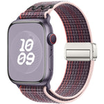 Correia de relógio de nylon com fivela magnética, para Apple Watch 46mm / 49mm / 45mm / 44mm, para Apple Watch 42mm / 41mm / 40mm / 38mm