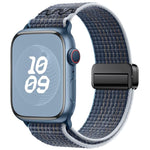 Correia de relógio de nylon com fivela magnética, para Apple Watch 46mm / 49mm / 45mm / 44mm, para Apple Watch 42mm / 41mm / 40mm / 38mm