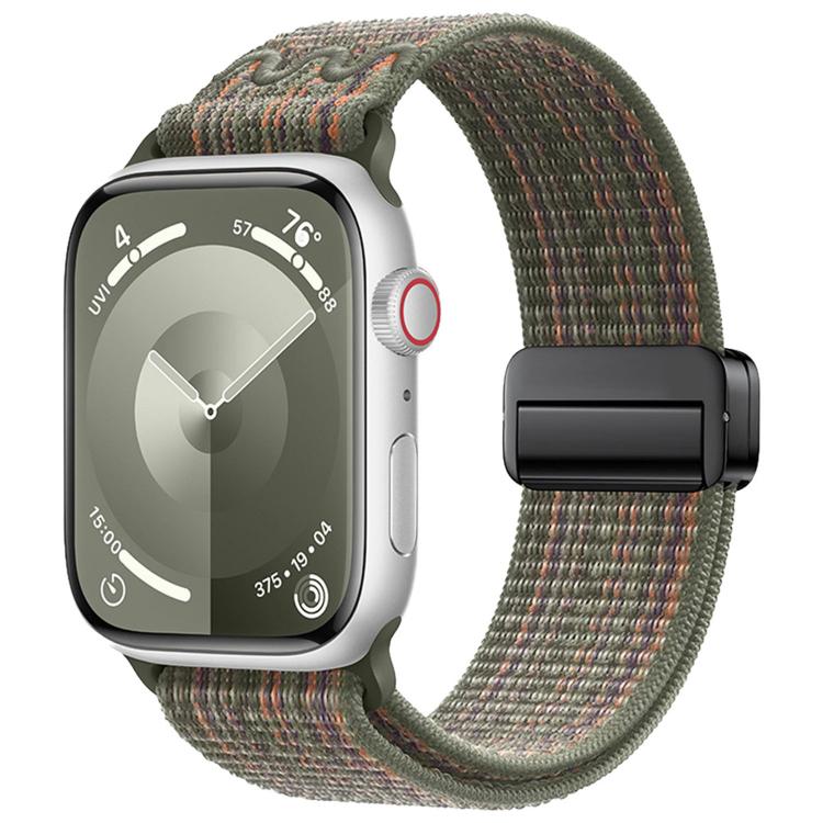 Correia de relógio de nylon com fivela magnética, para Apple Watch 46mm / 49mm / 45mm / 44mm, para Apple Watch 42mm / 41mm / 40mm / 38mm