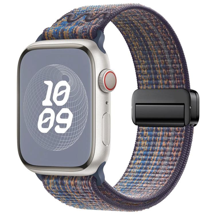 Correia de relógio de nylon com fivela magnética, para Apple Watch 46mm / 49mm / 45mm / 44mm, para Apple Watch 42mm / 41mm / 40mm / 38mm