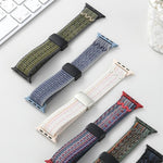 Correia de relógio de nylon com fivela magnética, para Apple Watch 46mm / 49mm / 45mm / 44mm, para Apple Watch 42mm / 41mm / 40mm / 38mm