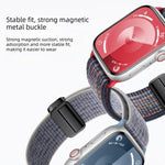 Correia de relógio de nylon com fivela magnética, para Apple Watch 46mm / 49mm / 45mm / 44mm, para Apple Watch 42mm / 41mm / 40mm / 38mm