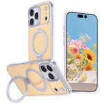 Capa de telemóvel com suporte magnético e glitter estrelado, para iPhone 17 Pro Max, para iPhone 17 Pro, para iPhone 17