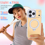 Starry Glitter Magnetic Holder Phone Case, For iPhone 18 Pro / 17 Pro, For iPhone 18 Pro Max / 17 Pro Max, For iPhone 17