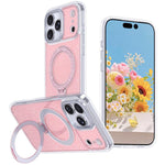 Capa de telemóvel com suporte magnético e glitter estrelado, para iPhone 17 Pro Max, para iPhone 17 Pro, para iPhone 17