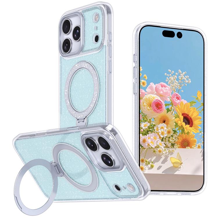 Capa de telemóvel com suporte magnético e glitter estrelado, para iPhone 17 Pro Max, para iPhone 17 Pro, para iPhone 17