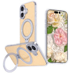 Capa de telemóvel com suporte magnético e glitter estrelado, para iPhone 17 Pro Max, para iPhone 17 Pro, para iPhone 17