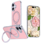 Starry Glitter Magnetic Holder Phone Case, For iPhone 18 Pro / 17 Pro, For iPhone 18 Pro Max / 17 Pro Max, For iPhone 17