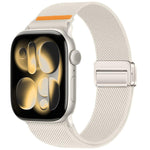 Correia de relógio de nylon com fivela magnética dupla e costura simples, para Apple Watch 49mm / 46mm / 45mm / 44mm, para Apple Watch 42mm / 41mm / 40mm / 38mm
