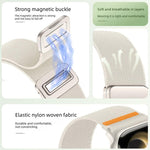 Correia de relógio de nylon com fivela magnética dupla e costura simples, para Apple Watch 49mm / 46mm / 45mm / 44mm, para Apple Watch 42mm / 41mm / 40mm / 38mm