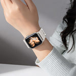 Correia de relógio de nylon com fivela magnética dupla e costura simples, para Apple Watch 49mm / 46mm / 45mm / 44mm, para Apple Watch 42mm / 41mm / 40mm / 38mm
