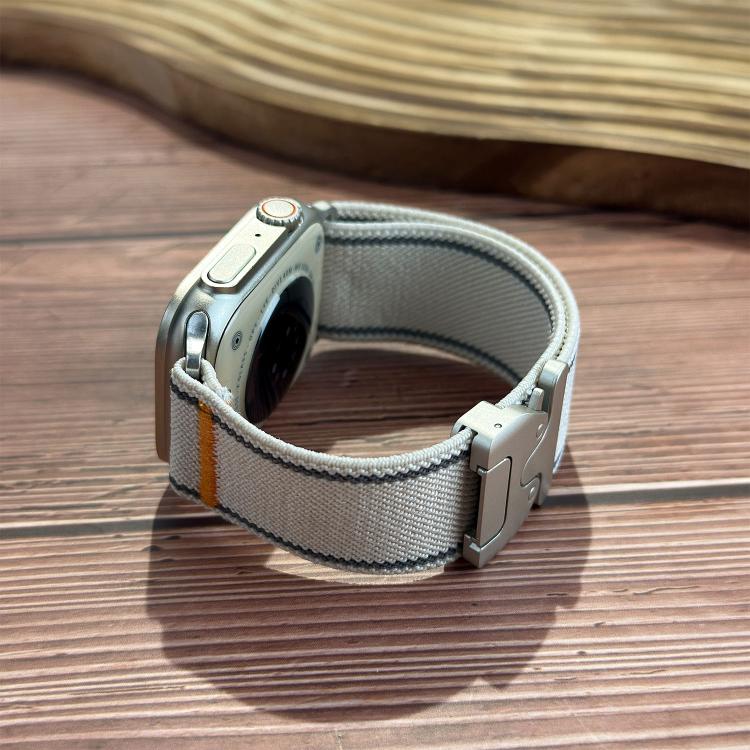 Correia de relógio de nylon trançado com fivela refletora, para Apple Watch 49mm / 46mm / 45mm / 44mm, para Apple Watch 42mm / 41mm / 40mm / 38mm