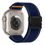 Correia de relógio de nylon trançado com fivela refletora, para Apple Watch 49mm / 46mm / 45mm / 44mm, para Apple Watch 42mm / 41mm / 40mm / 38mm