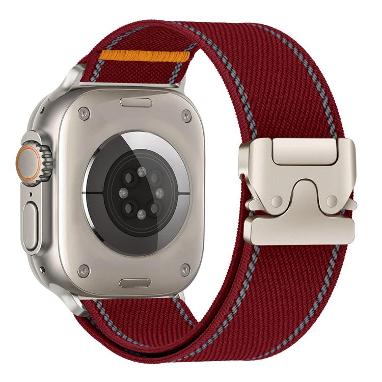 Correia de relógio de nylon trançado com fivela refletora, para Apple Watch 49mm / 46mm / 45mm / 44mm, para Apple Watch 42mm / 41mm / 40mm / 38mm