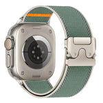 Correia de relógio de nylon trançado com fivela refletora, para Apple Watch 49mm / 46mm / 45mm / 44mm, para Apple Watch 42mm / 41mm / 40mm / 38mm