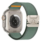 Correia de relógio de nylon trançado com fivela refletora, para Apple Watch 49mm / 46mm / 45mm / 44mm, para Apple Watch 42mm / 41mm / 40mm / 38mm