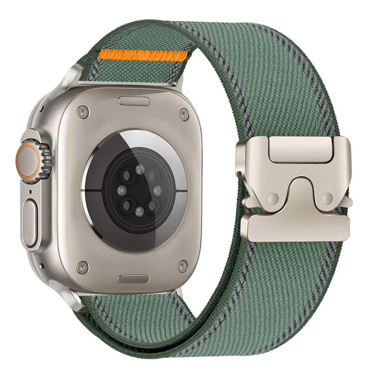 Correia de relógio de nylon trançado com fivela refletora, para Apple Watch 49mm / 46mm / 45mm / 44mm, para Apple Watch 42mm / 41mm / 40mm / 38mm