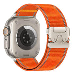 Correia de relógio de nylon trançado com fivela refletora, para Apple Watch 49mm / 46mm / 45mm / 44mm, para Apple Watch 42mm / 41mm / 40mm / 38mm