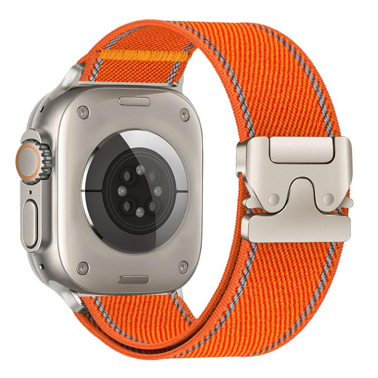 Correia de relógio de nylon trançado com fivela refletora, para Apple Watch 49mm / 46mm / 45mm / 44mm, para Apple Watch 42mm / 41mm / 40mm / 38mm