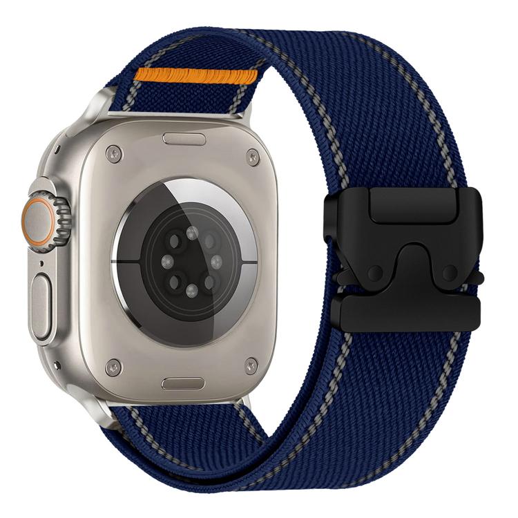 Correia de relógio de nylon trançado com fivela refletora, para Apple Watch 49mm / 46mm / 45mm / 44mm, para Apple Watch 42mm / 41mm / 40mm / 38mm