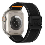 Correia de relógio de nylon trançado com fivela refletora, para Apple Watch 49mm / 46mm / 45mm / 44mm, para Apple Watch 42mm / 41mm / 40mm / 38mm