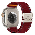 Correia de relógio de nylon trançado com fivela refletora, para Apple Watch 49mm / 46mm / 45mm / 44mm, para Apple Watch 42mm / 41mm / 40mm / 38mm