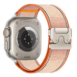 Correia de relógio de nylon trançado com fivela refletora, para Apple Watch 49mm / 46mm / 45mm / 44mm, para Apple Watch 42mm / 41mm / 40mm / 38mm