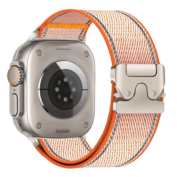 Correia de relógio de nylon trançado com fivela refletora, para Apple Watch 49mm / 46mm / 45mm / 44mm, para Apple Watch 42mm / 41mm / 40mm / 38mm