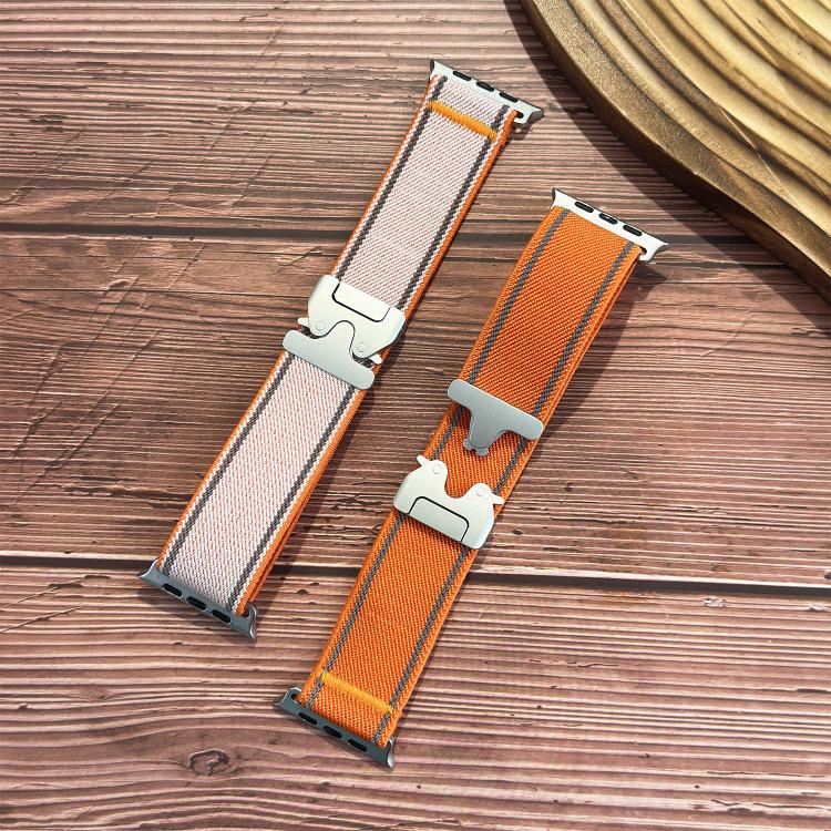 Correia de relógio de nylon trançado com fivela refletora, para Apple Watch 49mm / 46mm / 45mm / 44mm, para Apple Watch 42mm / 41mm / 40mm / 38mm