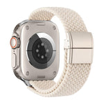 Correia de relógio de nylon trançado com fecho magnético de fivela metálica, para Apple Watch 49mm / 46mm / 45mm / 44mm, para Apple Watch 42mm / 41mm / 40mm / 38mm