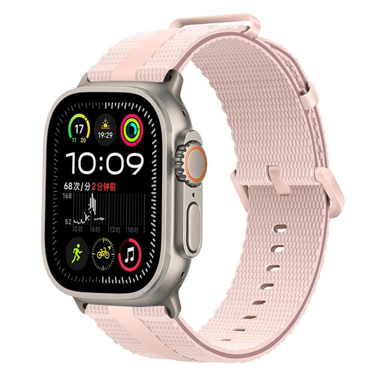 Pulseira de Relógio em Silicone com Padrão de Linhas, Para Apple Watch 46mm / 49mm / 45mm / 44mm, Para Apple Watch 42mm / 41mm / 40mm / 38mm