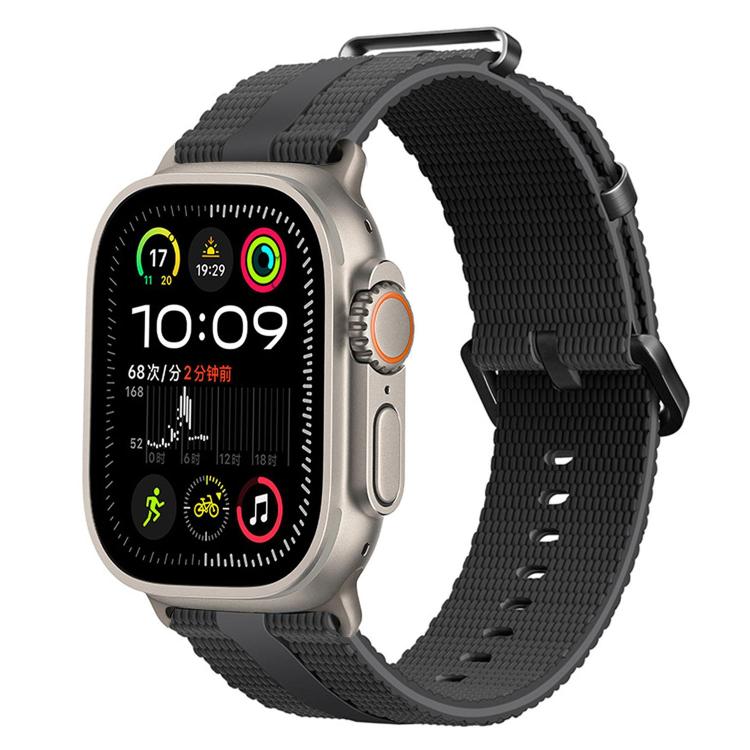 Pulseira de Relógio em Silicone com Padrão de Linhas, Para Apple Watch 46mm / 49mm / 45mm / 44mm, Para Apple Watch 42mm / 41mm / 40mm / 38mm