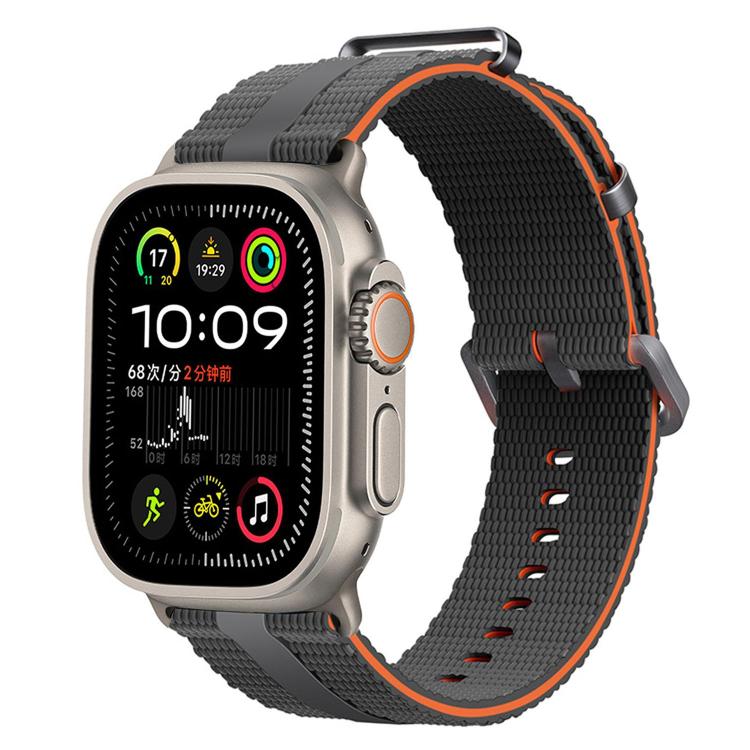 Pulseira de Relógio em Silicone com Padrão de Linhas, Para Apple Watch 46mm / 49mm / 45mm / 44mm, Para Apple Watch 42mm / 41mm / 40mm / 38mm