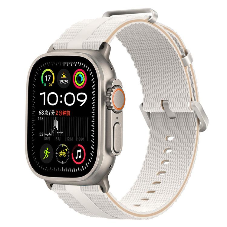 Pulseira de Relógio em Silicone com Padrão de Linhas, Para Apple Watch 46mm / 49mm / 45mm / 44mm, Para Apple Watch 42mm / 41mm / 40mm / 38mm