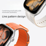 Pulseira de Relógio em Silicone com Padrão de Linhas, Para Apple Watch 46mm / 49mm / 45mm / 44mm, Para Apple Watch 42mm / 41mm / 40mm / 38mm